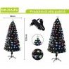 DAJIAZU Albero di Natale Artificiale con luci led RGB multicolore a...