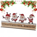 Calendario Avvento di Natale legno 24 numeri Decorativo 30x13,5 cm natalizio