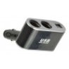 Sdoppiatore presa accendisigari due porte USB auto 12V caricatore smartphone