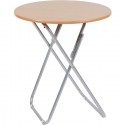 Tavolo tavolino pieghevole richiudibile rotondo 60x70 cm legno da giardino
