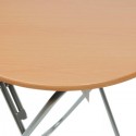 Tavolo tavolino pieghevole richiudibile rotondo 60x70 cm legno da giardino
