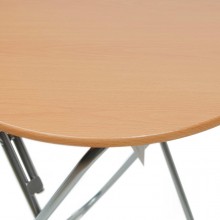 Tavolo tavolino pieghevole richiudibile rotondo 60x70 cm legno da giardino