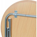 Tavolo tavolino pieghevole richiudibile rotondo 60x70 cm legno da giardino