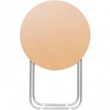 Tavolo tavolino pieghevole richiudibile rotondo 60x70 cm legno da giardino