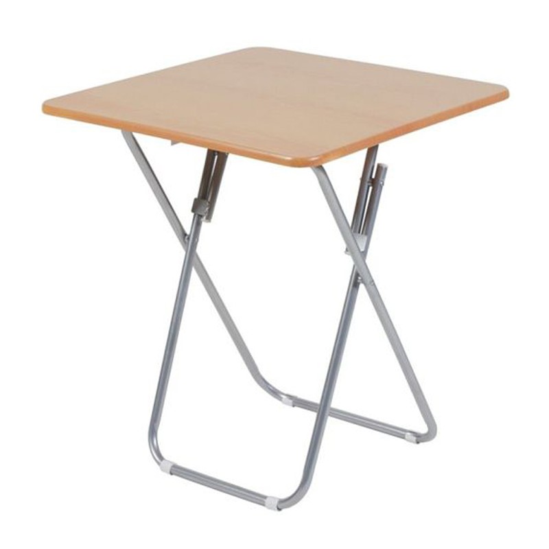 Tavolo tavolino pieghevole richiudibile Quadrato in legno e metallo 60x70 cm