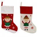 Calza befana da 46cm 2PZ natale epifania decorazione porta dolci elfo folletto