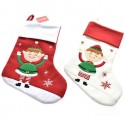 Calza befana da 46cm 2PZ natale epifania decorazione porta dolci elfo folletto
