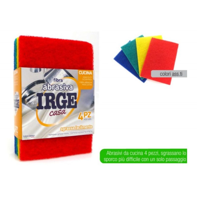 IRGE 8 spugne fibra abrasiva IRGE casa forte multicolore lavello pe...