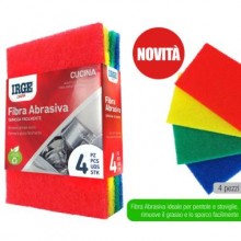 8 spugne fibra abrasiva IRGE casa forte multicolore lavello pentole cucina 10x15cm