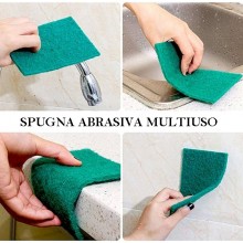 8 spugne fibra abrasiva IRGE casa forte multicolore lavello pentole cucina 10x15cm