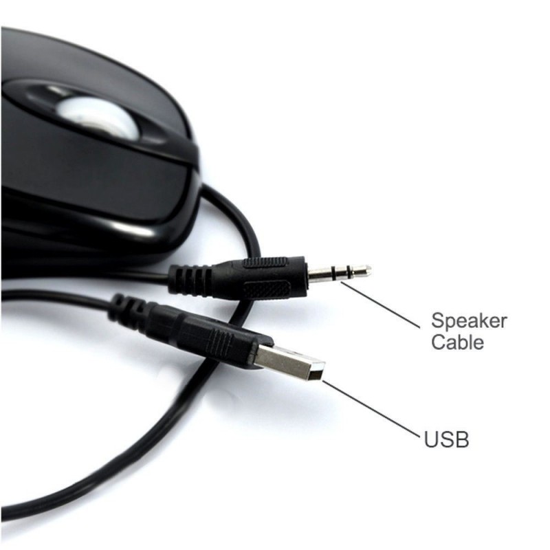 Mouse ottico mini cavo USB tre tasti computer windows mac universale cablato