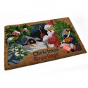 Zerbino Ingresso Natale Tappeto in fibra di cocco Natalizio Porta 40x60 cm feste
