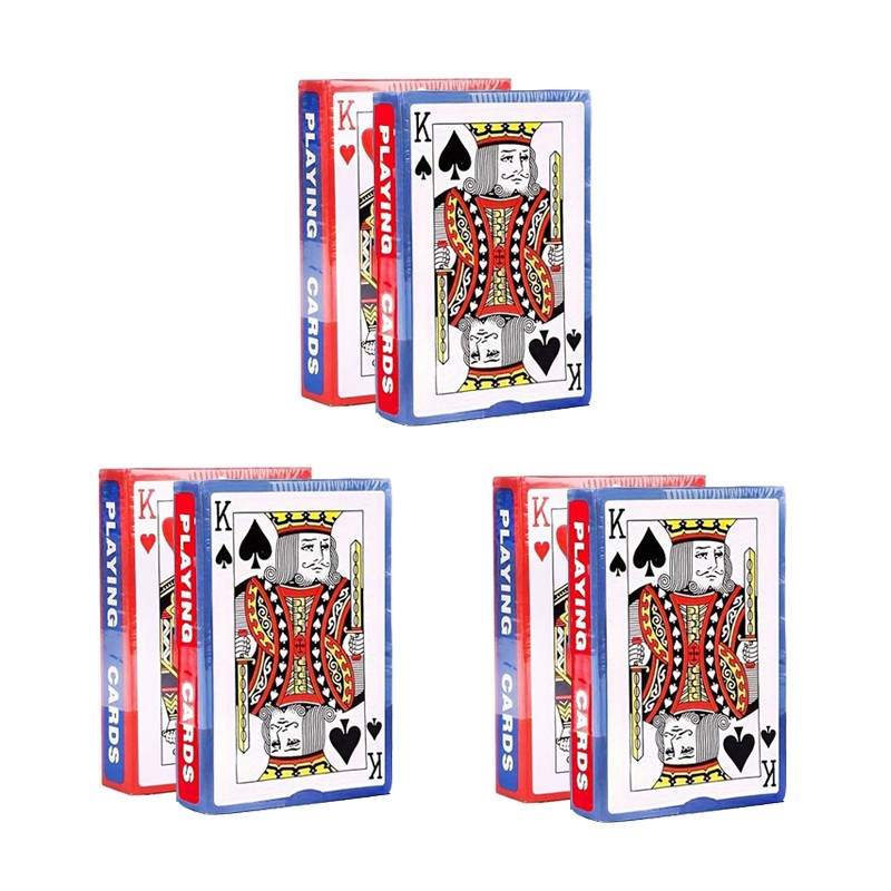 6 mazzi Carte da gioco poker 52 plastificate Black Jack giochi Ramino Scala