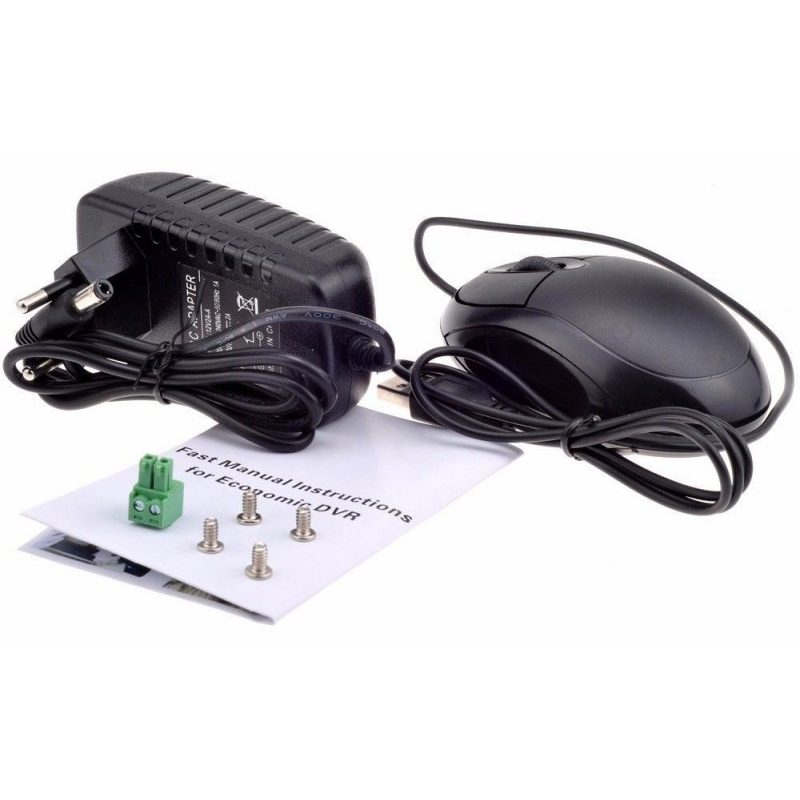 DVR 8 canali telecamere solverglianza RJ45 HDMI VGA casa sicurezza USB audio RCA