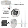 Hongu Elettronics Moderno 3D DIY orologio da parete, grande orologi...