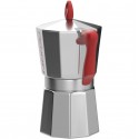 Caffettiera Pedrini Brillant Modello Kaffettiera Manico Rosso fino a 6 Tazze
