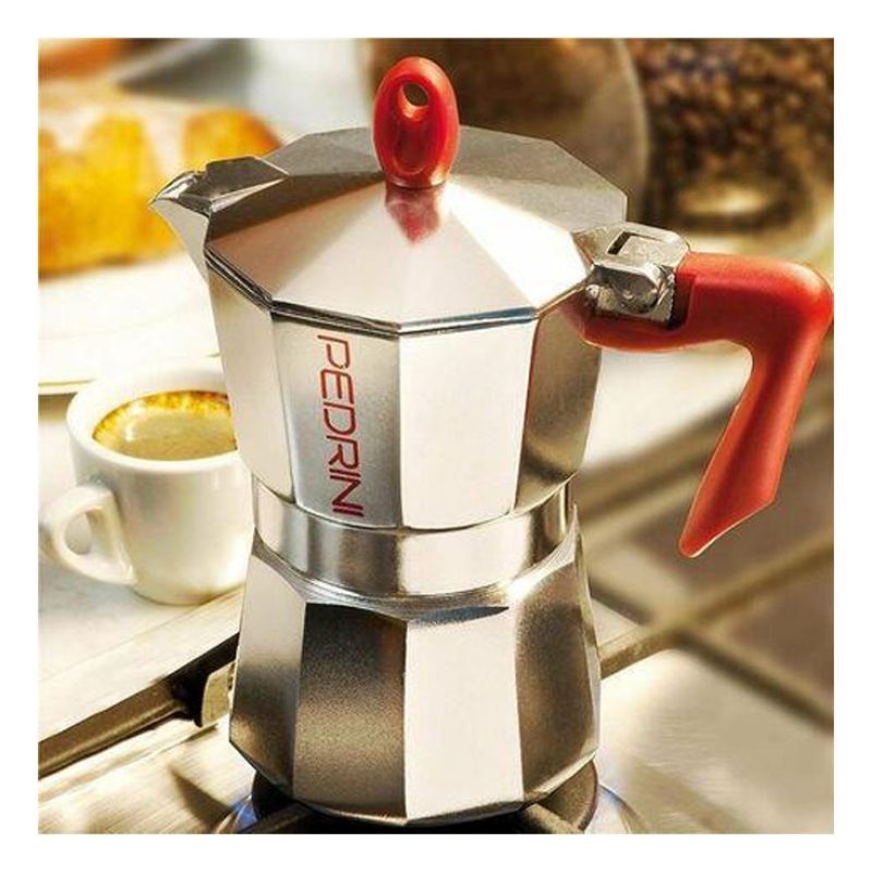 Pedrini Caffettiera Pedrini Brillant Modello Kaffettiera Manico Ros...