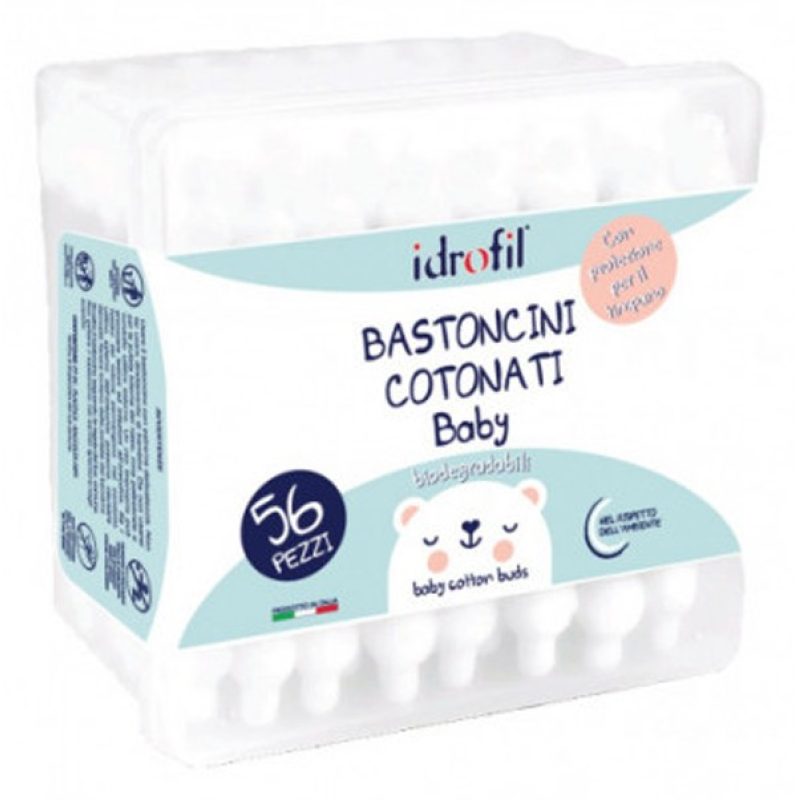 Idrofil Cotton fioc in cotone bastoncini cotonati Baby biodegradabi...