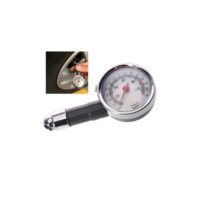 Mini manometro gomme innesto rapido controllo pressione pneumatici bar portatile