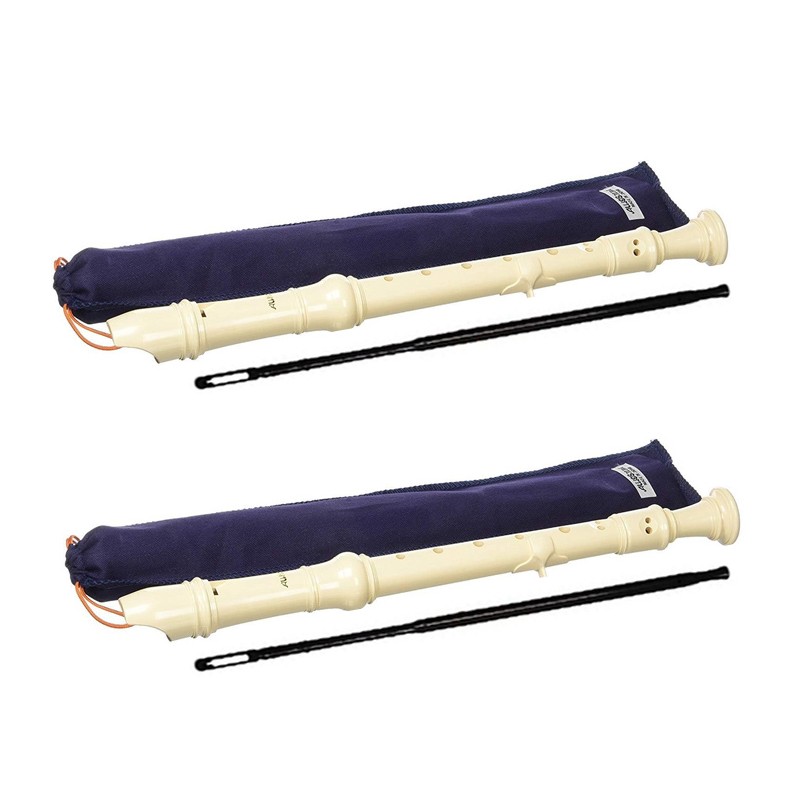 Aulos 302A Flauto Dolce 2 PEZZI Soprano Diteggiatura Tedesca Principianti Musica
