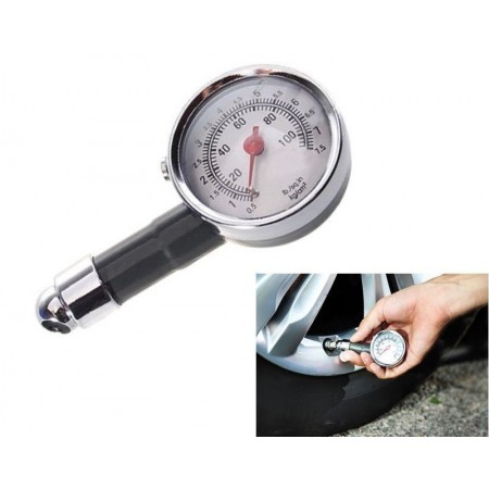 Mini manometro gomme innesto rapido controllo pressione pneumatici bar portatile