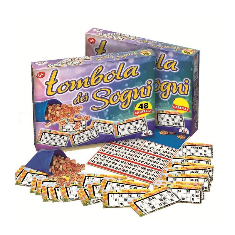Gioco tombola dei sogni 48 Cartelle natalizia gioco di società numeri in legno
