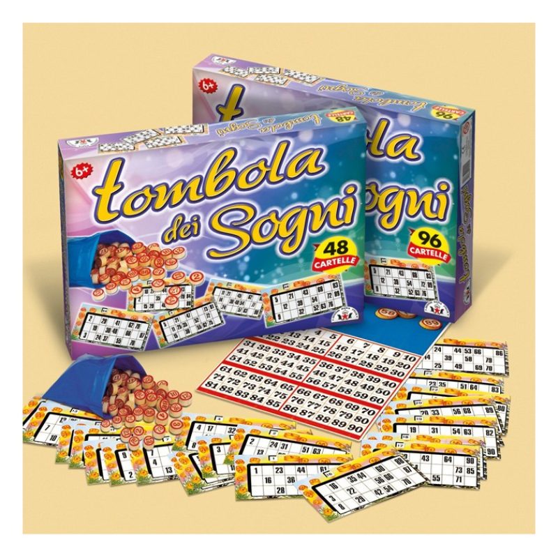 Gioco tombola dei sogni 48 Cartelle natalizia gioco di società nume...