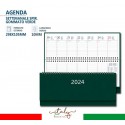 Agenda da Tavolo 2024 2 pezzi Planning Settimanale verdone 30x10 cm colore verde