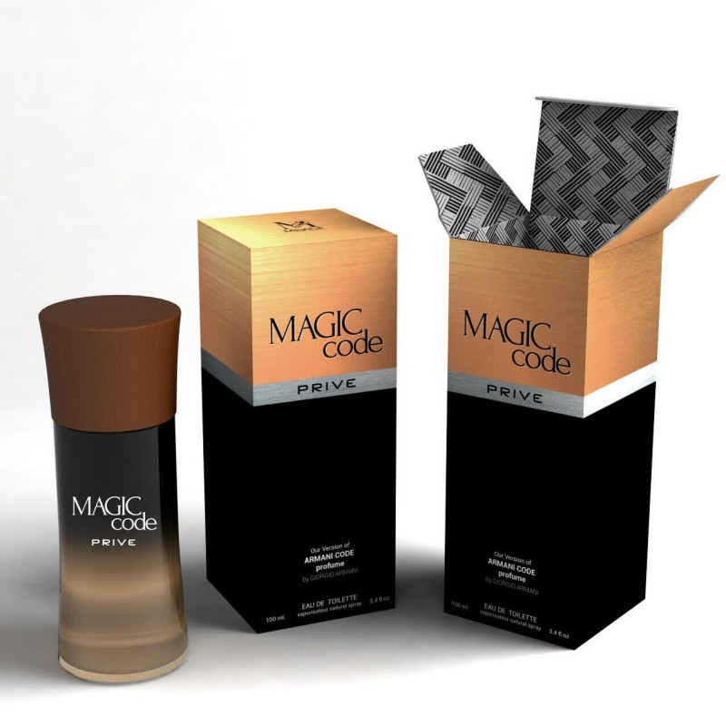 Magic Code Prive Eau De Parfum Pour Homme 100Ml Montage profumo uom...