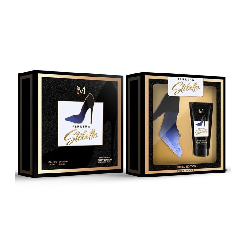 Confezione Regalo Ferrera Stiletto Montage brands 50ml profumo + 50 ml lozione