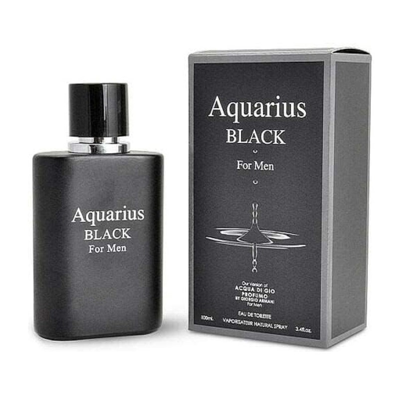 Aquarius Black da uomo 3,4 fl.oz 100ml eau de toilette Spray Fragranza Montage