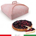Scatola porta torte in Cartone spatolata rosa misura 39,5x39,5cm quadrate 18 PZ