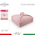 Scatola porta torte in Cartone spatolata rosa misura 39,5x39,5cm quadrate 18 PZ