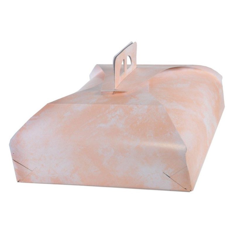WeHome Scatola porta torte in Cartone spatolata rosa misura 39,5x39...