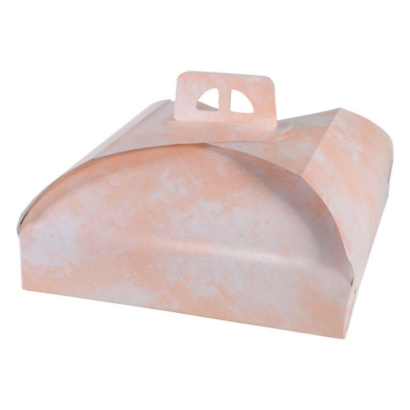 WeHome Scatola porta torte in Cartone spatolata rosa misura 39,5x39...