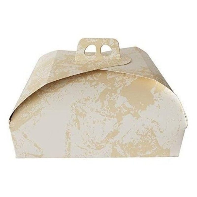 WeHome Scatola porta torte in Cartone spatolata bianca e oro misura...