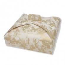 Scatola porta torte in Cartone spatolata bianca e oro misura quadrate 10 PZ