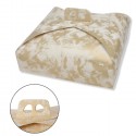 Scatola porta torte in Cartone spatolata bianca e oro misura quadrate 10 PZ
