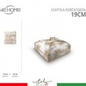Scatola porta torte in Cartone spatolata bianca e oro misura quadrate 10 PZ