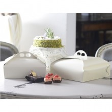 Scatole Porta Torte in Cartone Economiche 10 PZ Quadrate bianco varie misure
