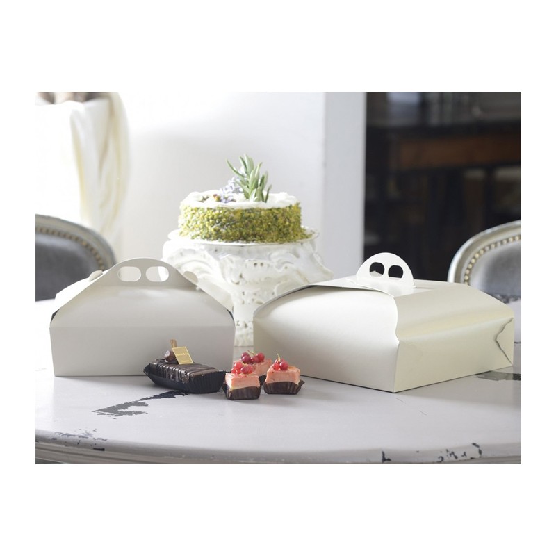 Set 10 Scatole Torta Quadrate 25x25x20 Cm In Cartone Con Finestra – Perfette Per Trasporto E Presentazione Di Dolci