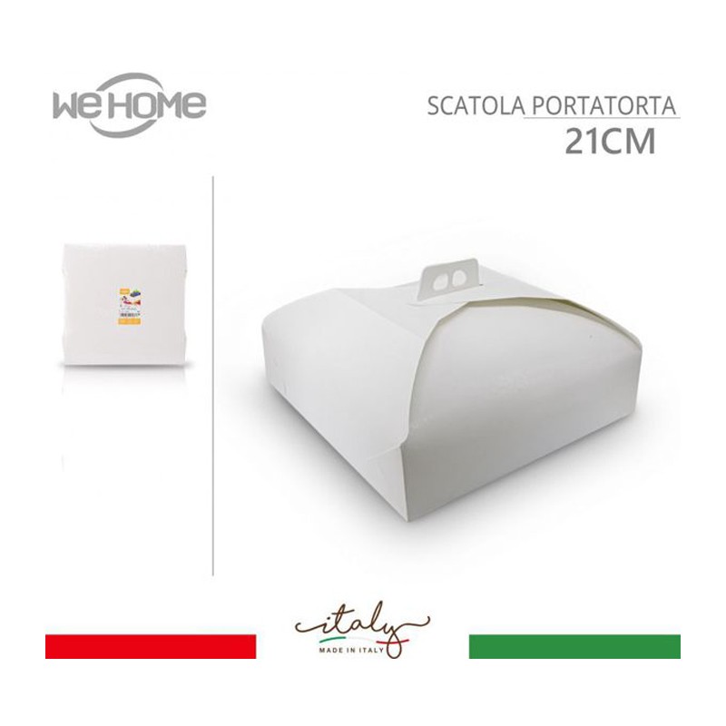 10 Scatole Per Torte Con Finestra 25x25x10 Cm - Cartone Alimentare Made In Italy - 4