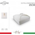 Scatole Porta Torte in Cartone Economiche 10 PZ Quadrate bianco varie misure