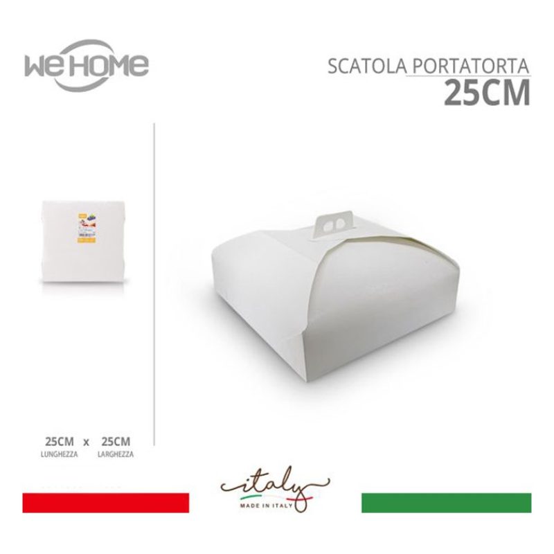 WeHome Scatole Porta Torte in Cartone Economiche 10 PZ Quadrate bia...