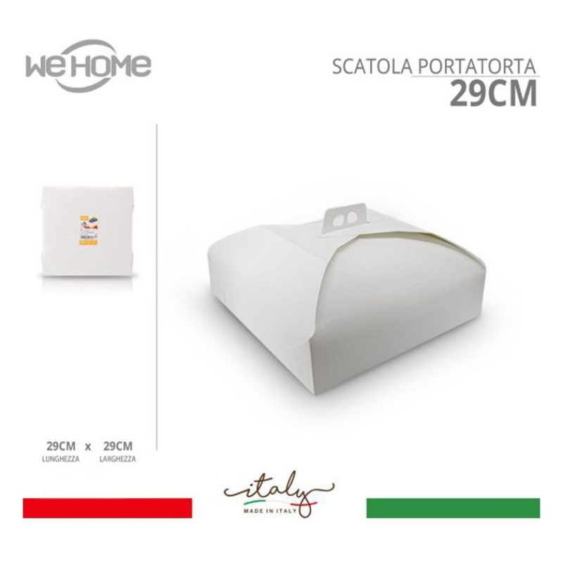 WeHome Scatole Porta Torte in Cartone Economiche 10 PZ Quadrate bia...