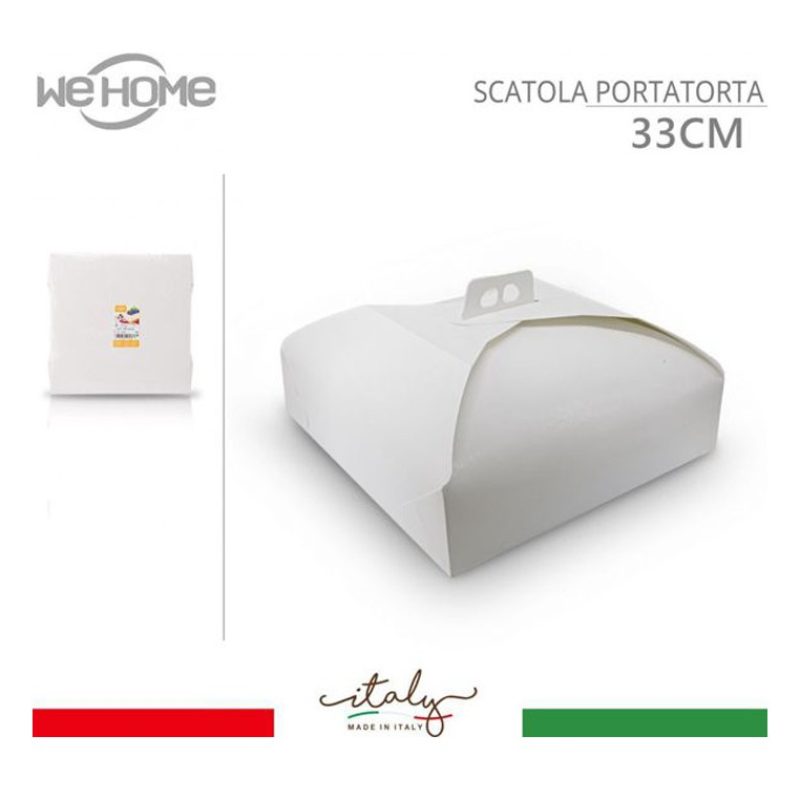 WeHome Scatole Porta Torte in Cartone Economiche 10 PZ Quadrate bia...
