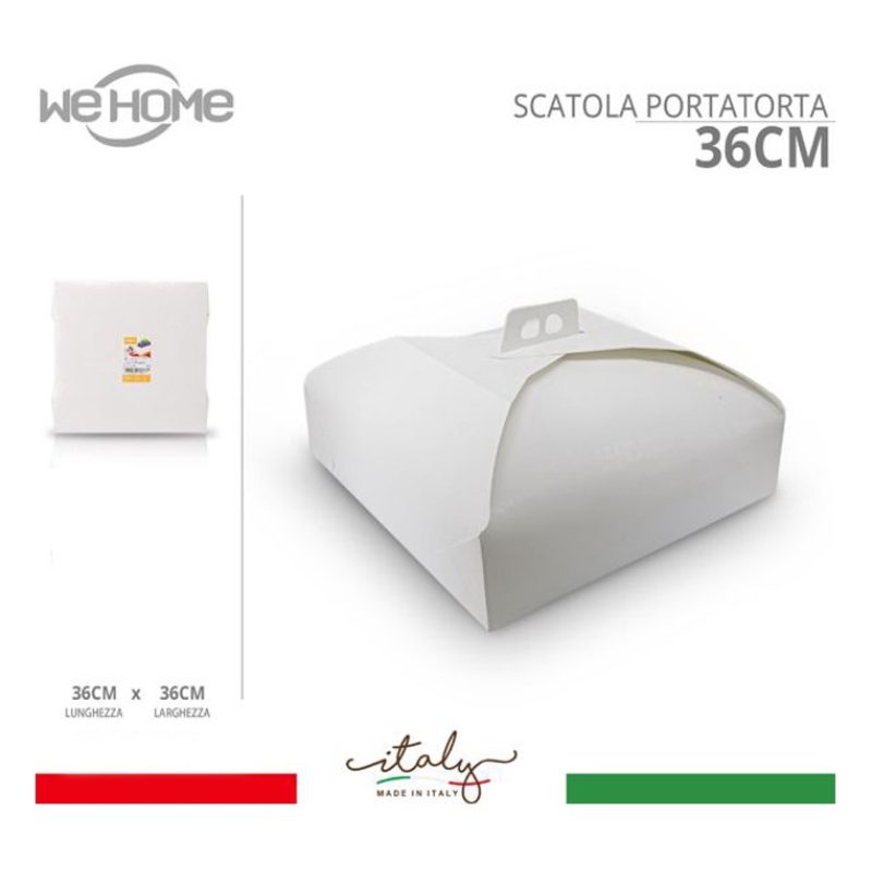 WeHome Scatole Porta Torte in Cartone Economiche 10 PZ Quadrate bia...