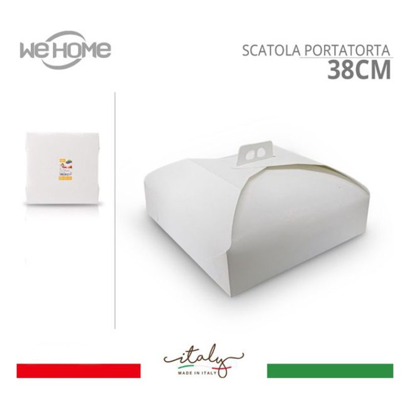 WeHome Scatole Porta Torte in Cartone Economiche 10 PZ Quadrate bia...
