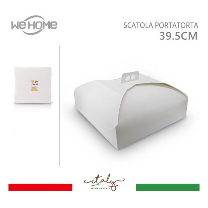 WeHome Scatole Porta Torte in Cartone Economiche 10 PZ Quadrate bia...