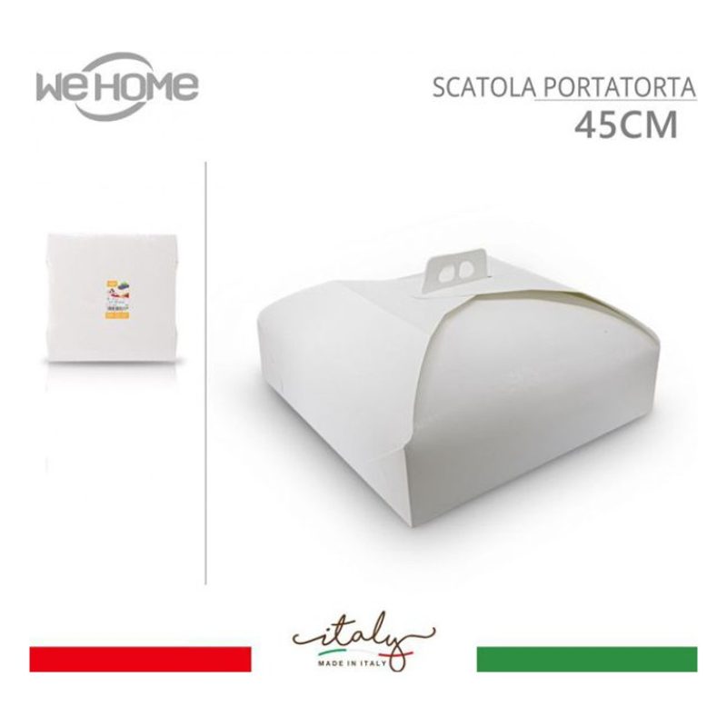 WeHome Scatole Porta Torte in Cartone Economiche 10 PZ Quadrate bia...